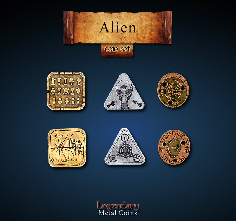 Legendary Metal Coins - Alien Coin Set (Drawlab)