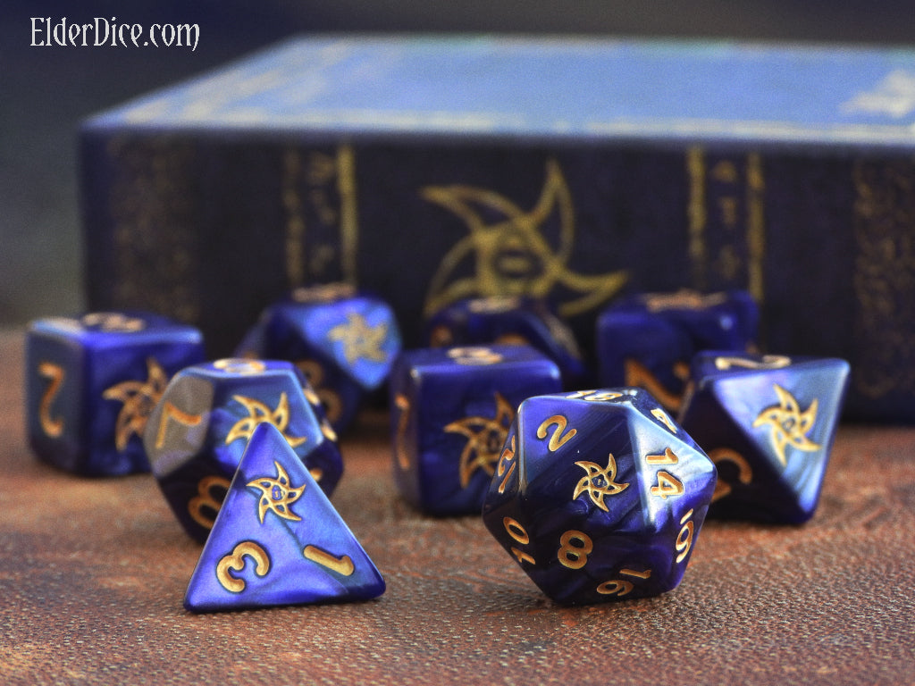 Elder Dice: Astral Elder Sign Dice - Mystic Purple Polyhedral Set