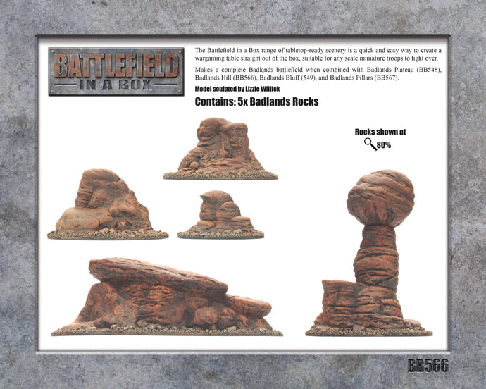 Battlefield in a Box: Badlands Tors - Mars (x5) - 30mm (BB566)