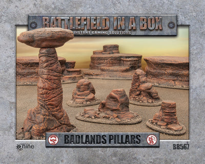 Battlefield in a Box: Badlands Pillars - Mars (x5) - 30mm (BB567)