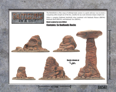 Battlefield in a Box: Badlands Pillars - Mars (x5) - 30mm (BB567)