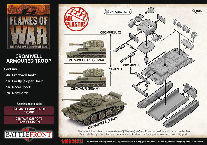Flames of War: Cromwell Armoured Troop (BBX57)