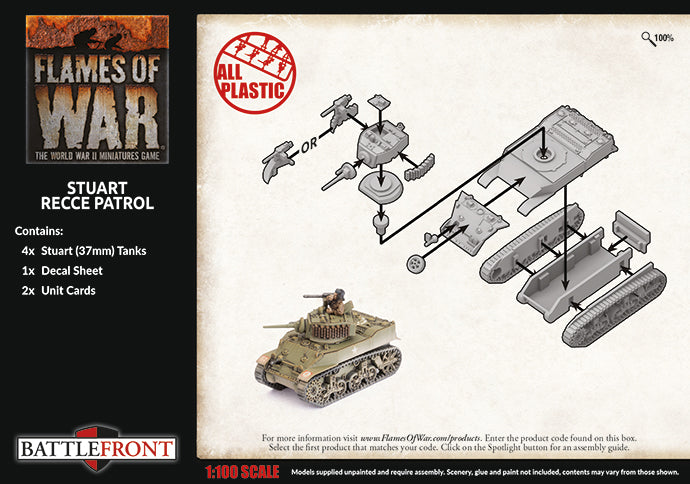 Flames of War: Stuart Recce Patrol (BBX58)