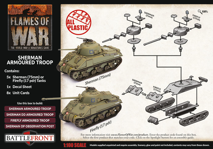 Flames of War: Sherman Armoured Troop (BBX60)