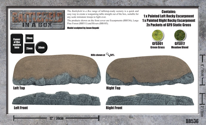 Battlefield in a Box: Essentials - Escarpments (x2) (BB536)