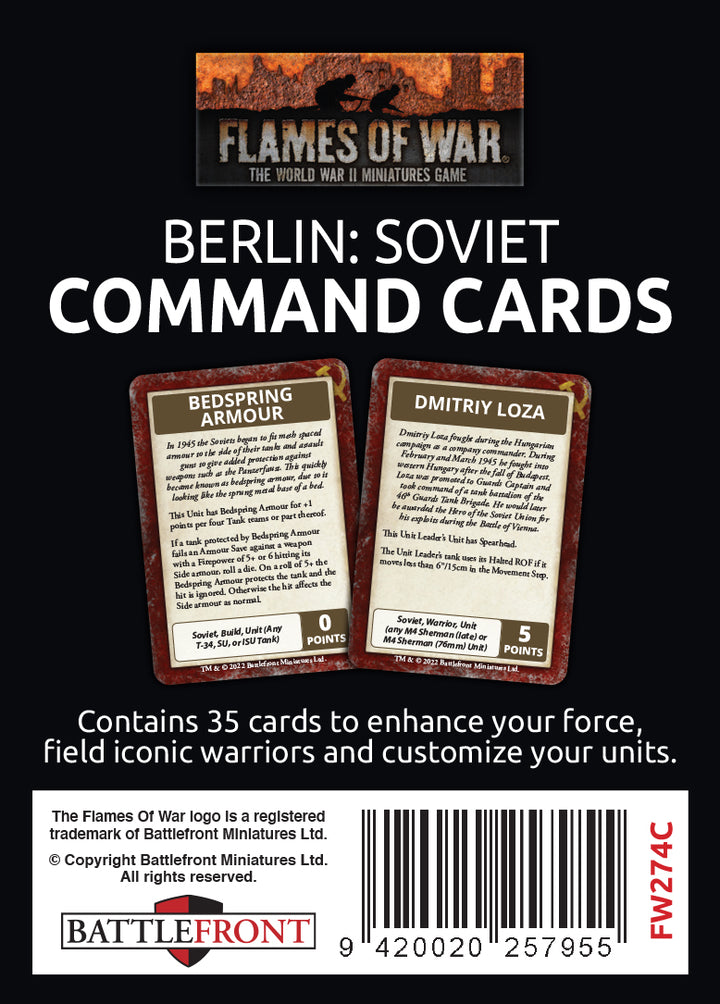 Flames of War: Berlin - Soviet Command Cards (35x Cards) (FW274C)