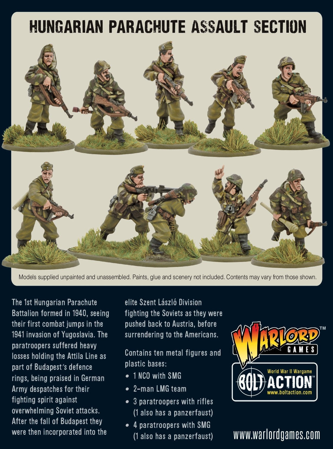 Bolt Action: Hungarian Parachute Assault section