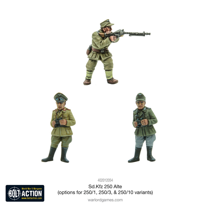 Bolt Action: Sd.Kfz 250 (Alte) half-track (options to make 250/1, 250/3 or 250/10 variants)