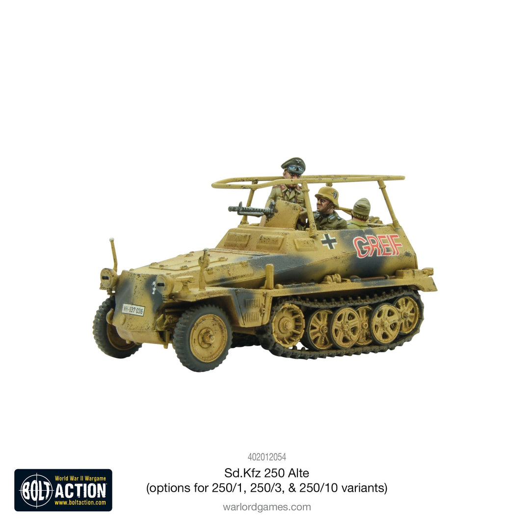Bolt Action: Sd.Kfz 250 (Alte) half-track (options to make 250/1, 250/3 or 250/10 variants)