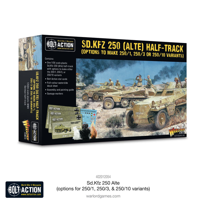 Bolt Action: Sd.Kfz 250 (Alte) half-track (options to make 250/1, 250/3 or 250/10 variants)