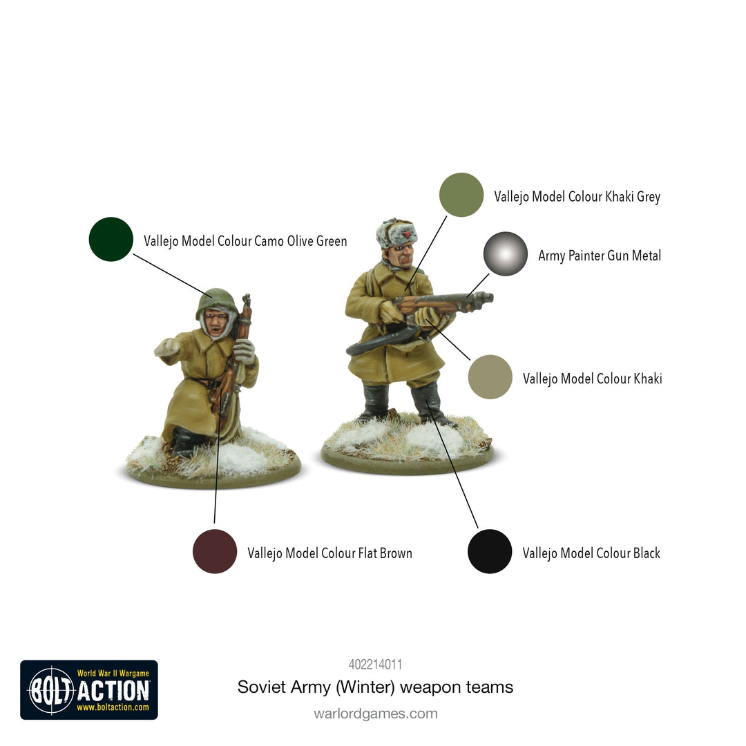 Bolt Action: Soviet Army (Winter) weapons teams