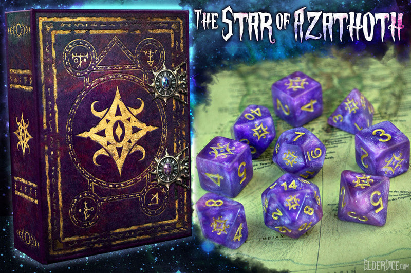Elder Dice: Star of Azathoth Dice - Nebula Polyhedral Set
