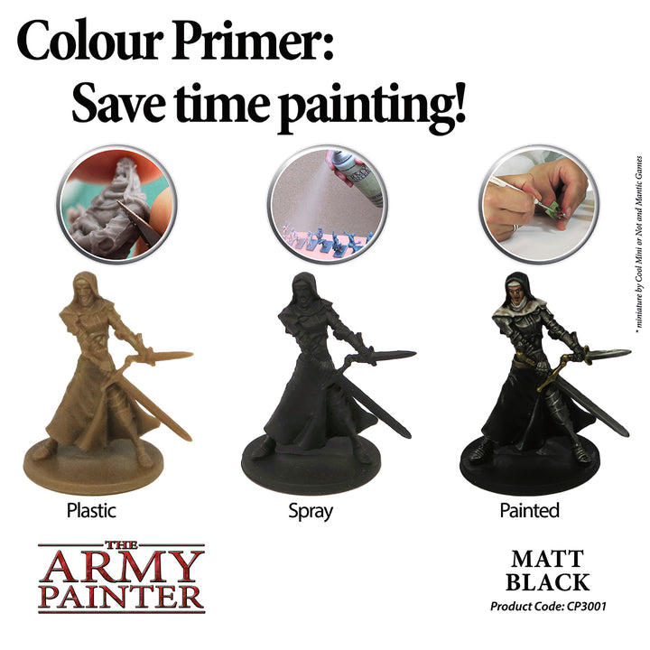 Colour Primers - Matt Black Colour Primer (The Army Painter) (CP3001)