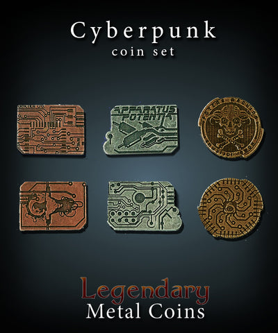 Legendary Metal Coins - Cyberpunk Set (Drawlab)