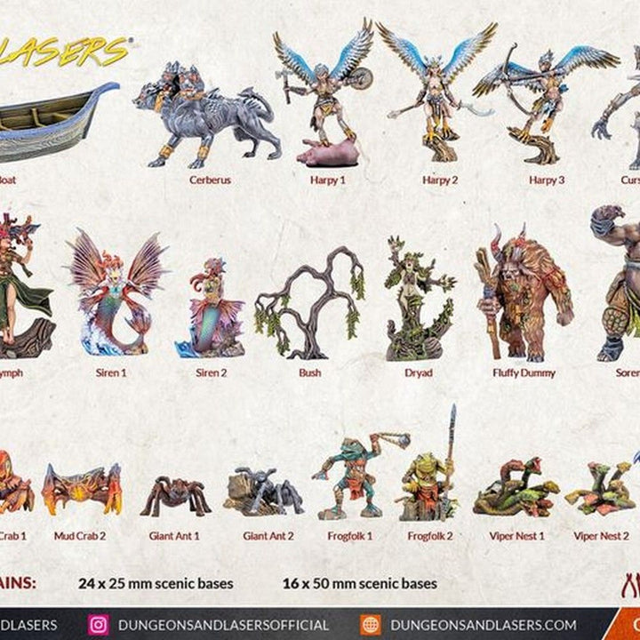 Dungeons & Lasers: Fantasy Miniatures Set
