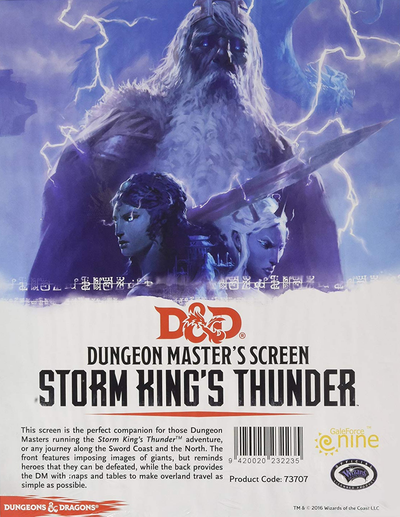 Dungeons & Dragons (5th Edition):  Storm King's Thunder DM Screen
