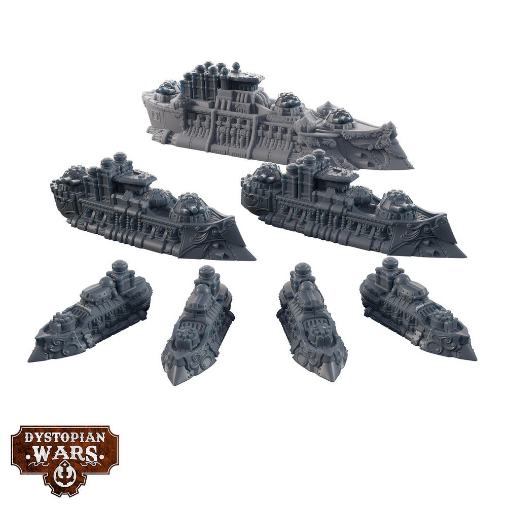 Dystopian Wars: Britannia Battlefleet Set
