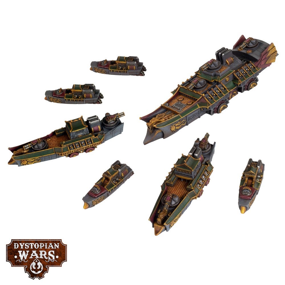 Dystopian Wars: Ning Jing Battlefleet Set