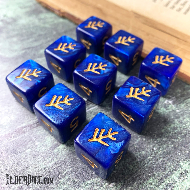 Elder Dice: Elder Sign - Blue Aether d6 Set
