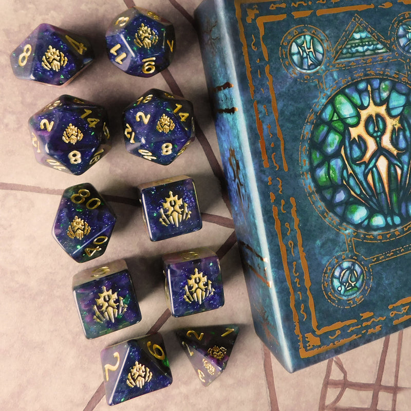 Elder Dice: Crest of Dagon - Mythic Glass and Wax Edition