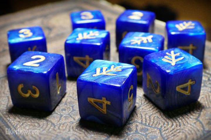 Elder Dice: Elder Sign - Blue Aether d6 Set
