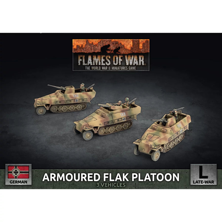 Flames of War: Sd Kfz 251 2cm / Triple 15mm Armoured Flak Platoon (3x Plastic) (GBX180)
