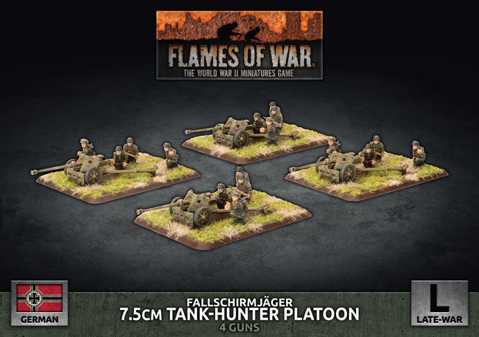 Flames of War: Fallschirmjager 7.5cm Tank Hunter Platoon (x4 Plastic) (GBX139)