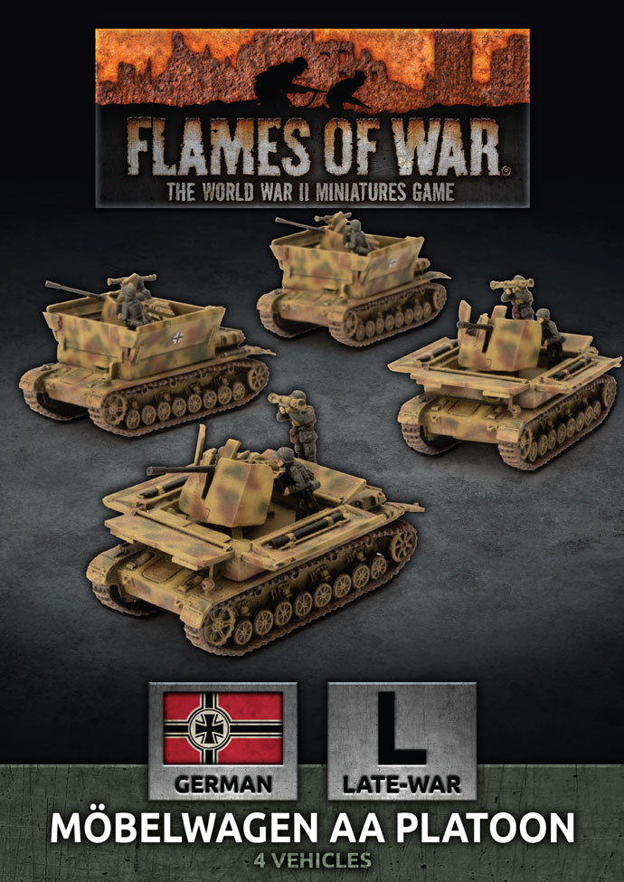 Flames of War: Mobelwagen 3.7cm AA Tank Platton (x4) (GBX174)