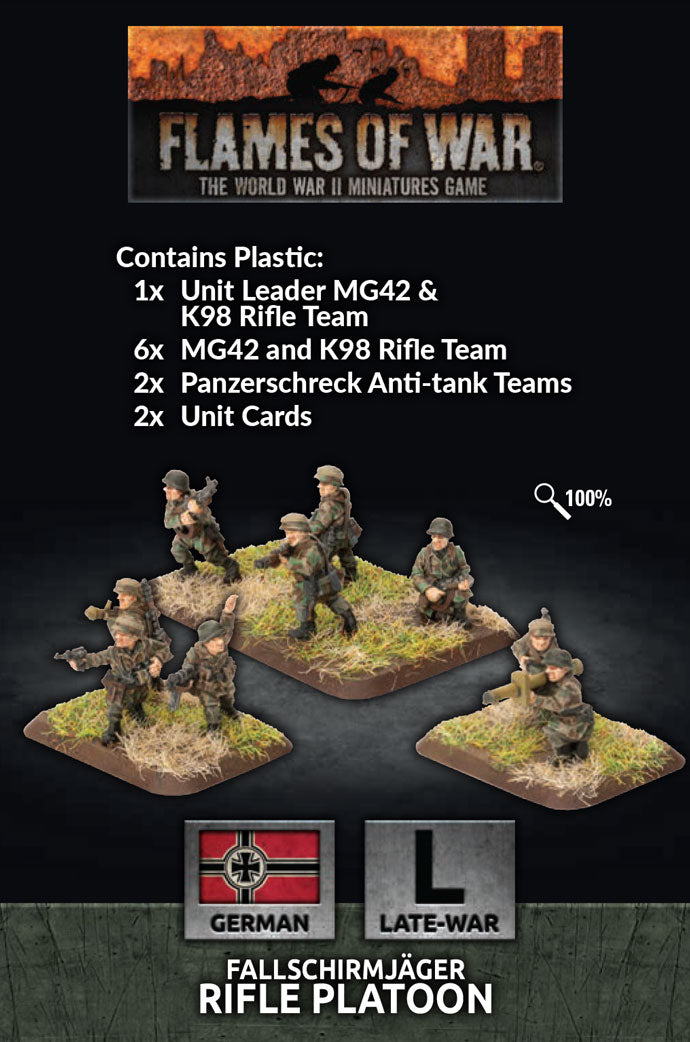 Flames of War: Fallschirmjager Platoon (Plastic) (GE768)