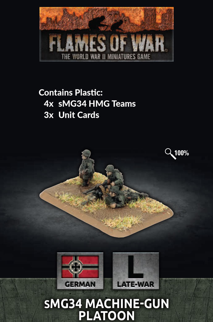 Flames of War: MG34 Machine-gun Platoon (x4 Plastic) (GE784)
