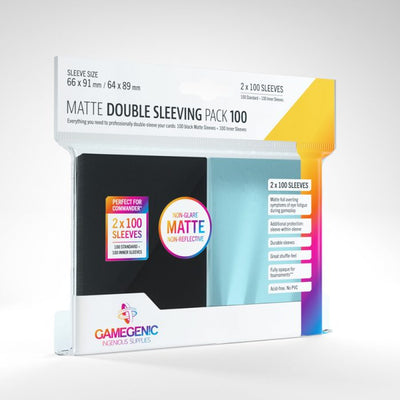 Gamegenic Matte Double Sleeving Pack 100 (black-matte)