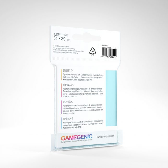Gamegenic Inner Sleeves (clear)