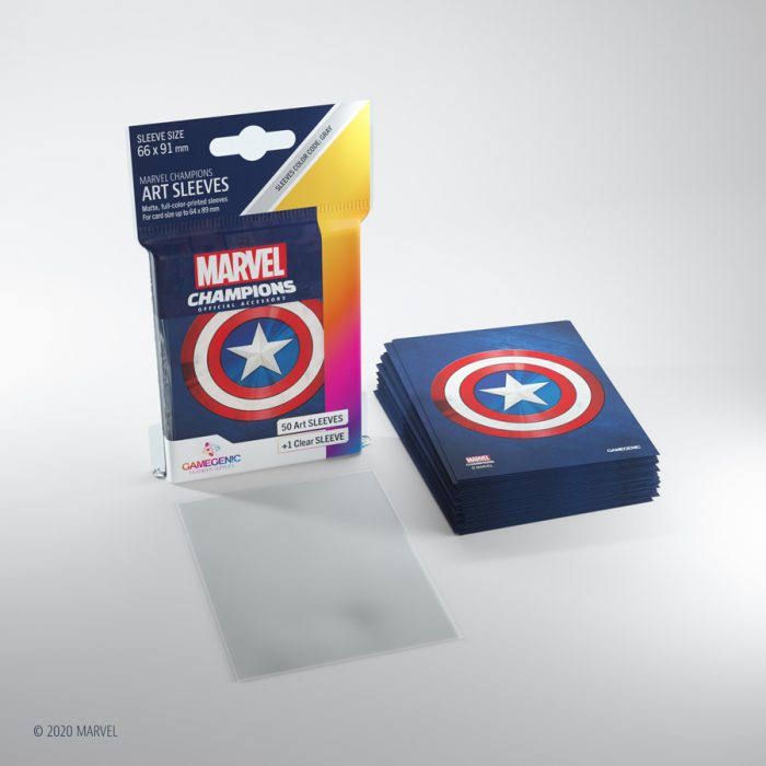 Gamegenic Marvel Champions Art Sleeves - Captain America