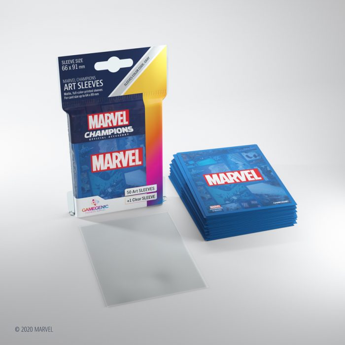 Gamegenic Marvel Champions Art Sleeves - Marvel Blue