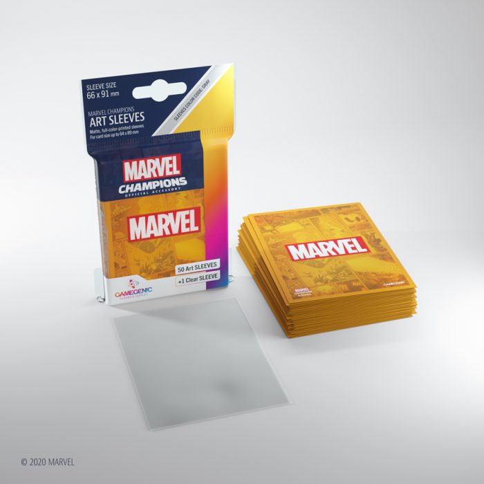 Gamegenic Marvel Champions Art Sleeves - Marvel Orange