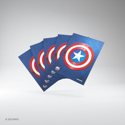 Gamegenic Marvel Champions Art Sleeves - Captain America