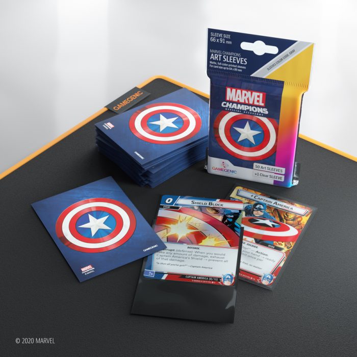Gamegenic Marvel Champions Art Sleeves - Captain America