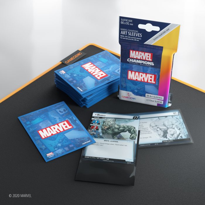 Gamegenic Marvel Champions Art Sleeves - Marvel Blue