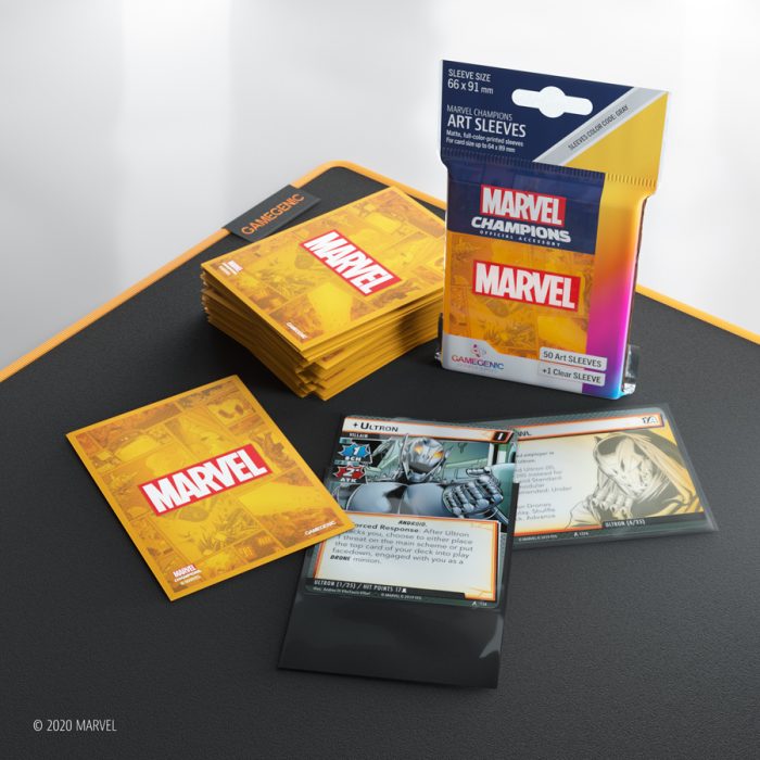 Gamegenic Marvel Champions Art Sleeves - Marvel Orange