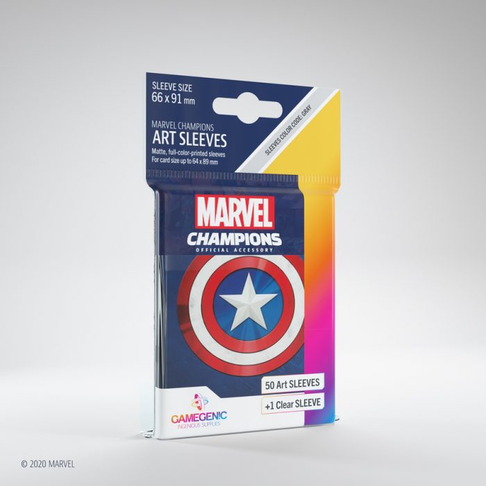 Gamegenic Marvel Champions Art Sleeves - Captain America