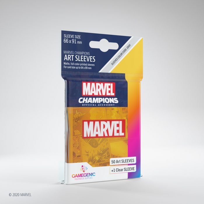 Gamegenic Marvel Champions Art Sleeves - Marvel Orange