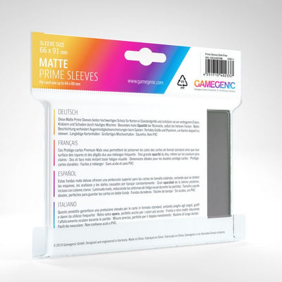 Gamegenic Matte Prime Sleeves (dark-grey)