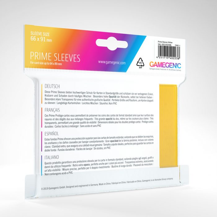 Gamegenic Prime Sleeves (yellow)