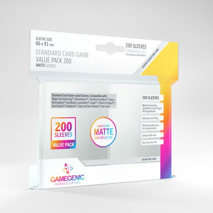 Gamegenic Standard Card Game Value Pack 200 Matte Sleeves (matte)