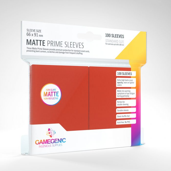 Gamegenic Matte Prime Sleeves (red)