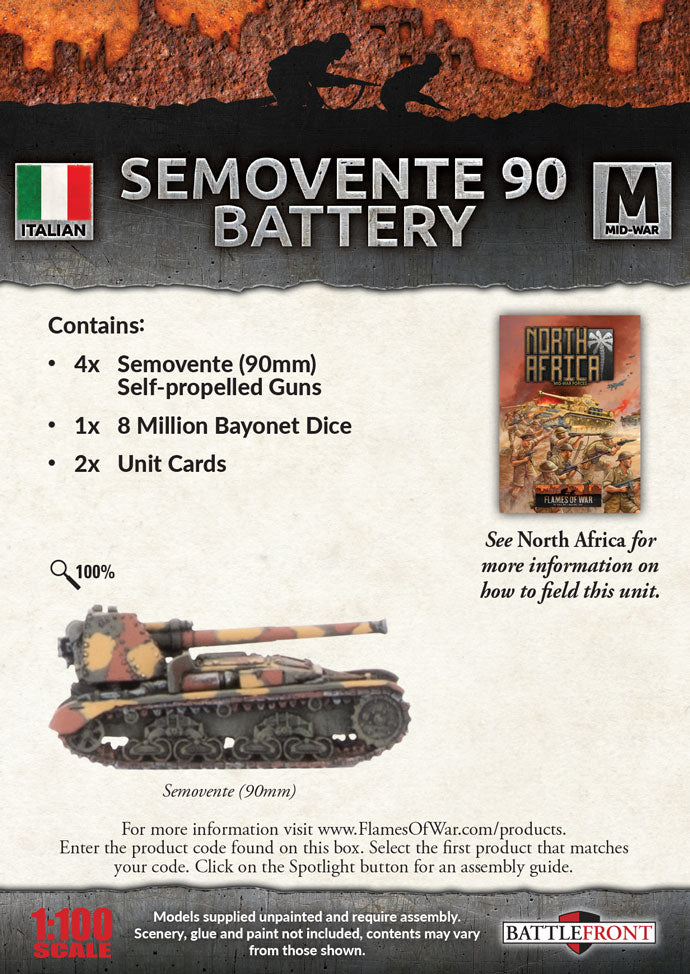 Flames of War: Semovente (90mm) Assault Guns (x4) (IBX23)
