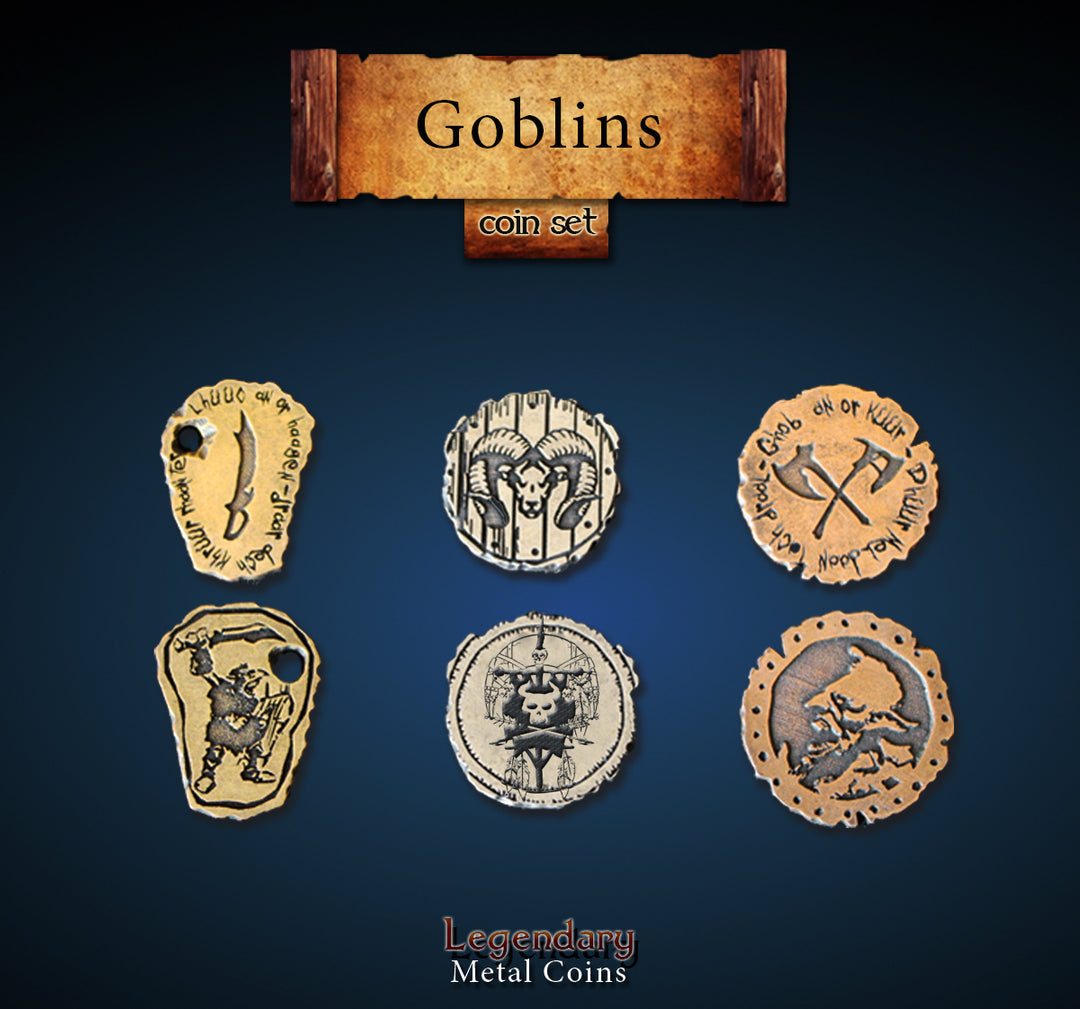 Legendary Metal Coins - Goblin Metal Coin Set (Drawlab)