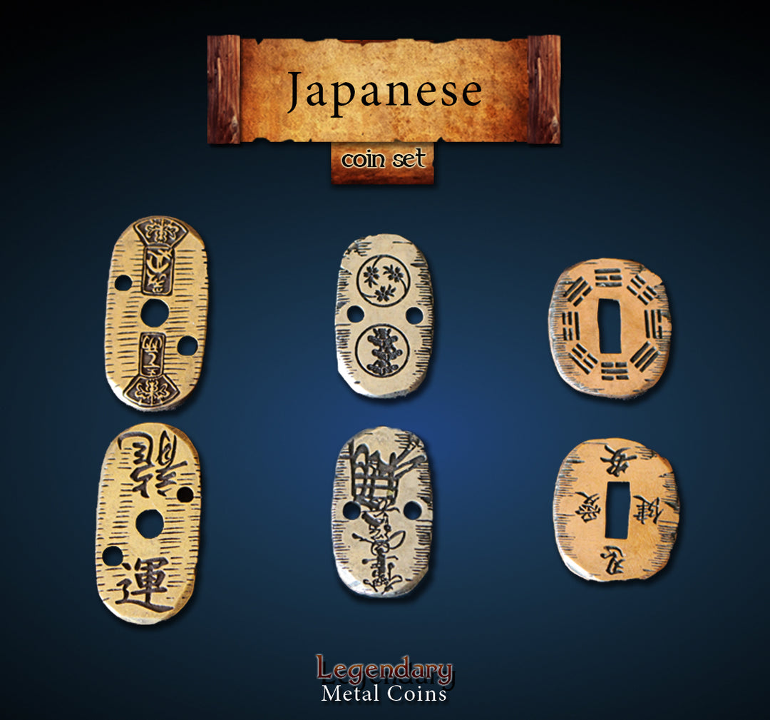 Legendary Metal Coins - Japanese Metal Coin Set (Drawlab)