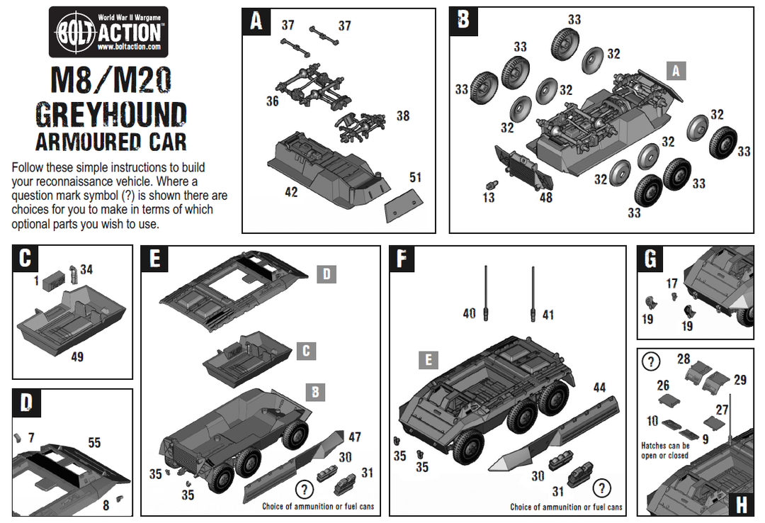 Bolt Action: M8/M20 Greyhound Scout Car (Plastic Box)