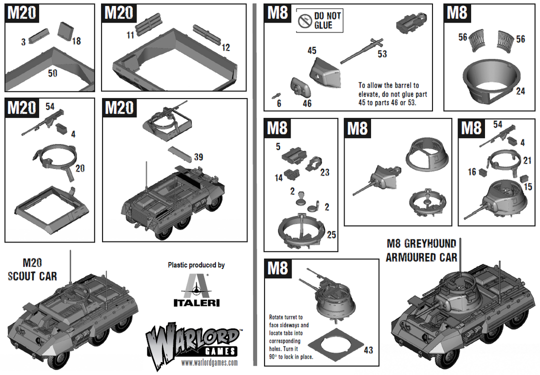 Bolt Action: M8/M20 Greyhound Scout Car (Plastic Box)